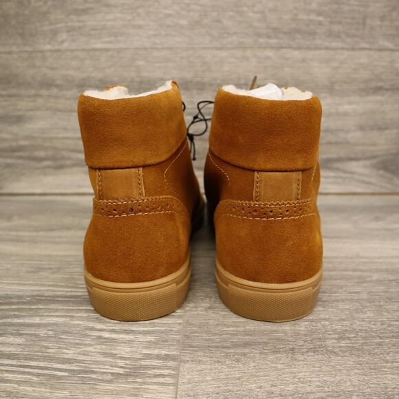 New Express-Leather Upper Faux Fur Lining Shoe Brown RN 55285 ID 6404 19570570 main image 9